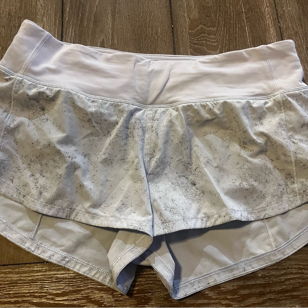 lululemon athletica White and Gray Athletic Shorts